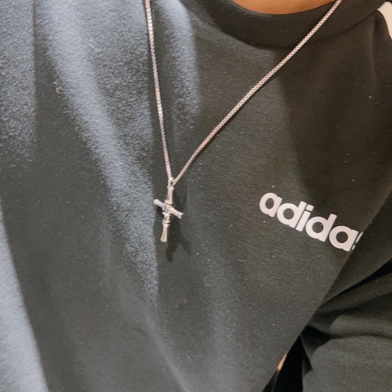Gucci Anger Forest Double G Cross Pendant Necklace Silver view