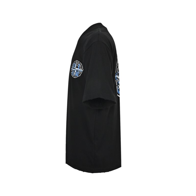 Stone Island Black Compass Logo T-Shirt view