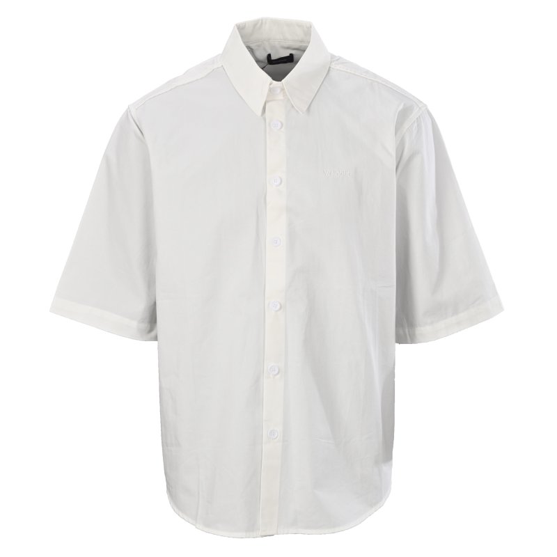 Pastel Gradient Logo Print Oversized Shirt White view