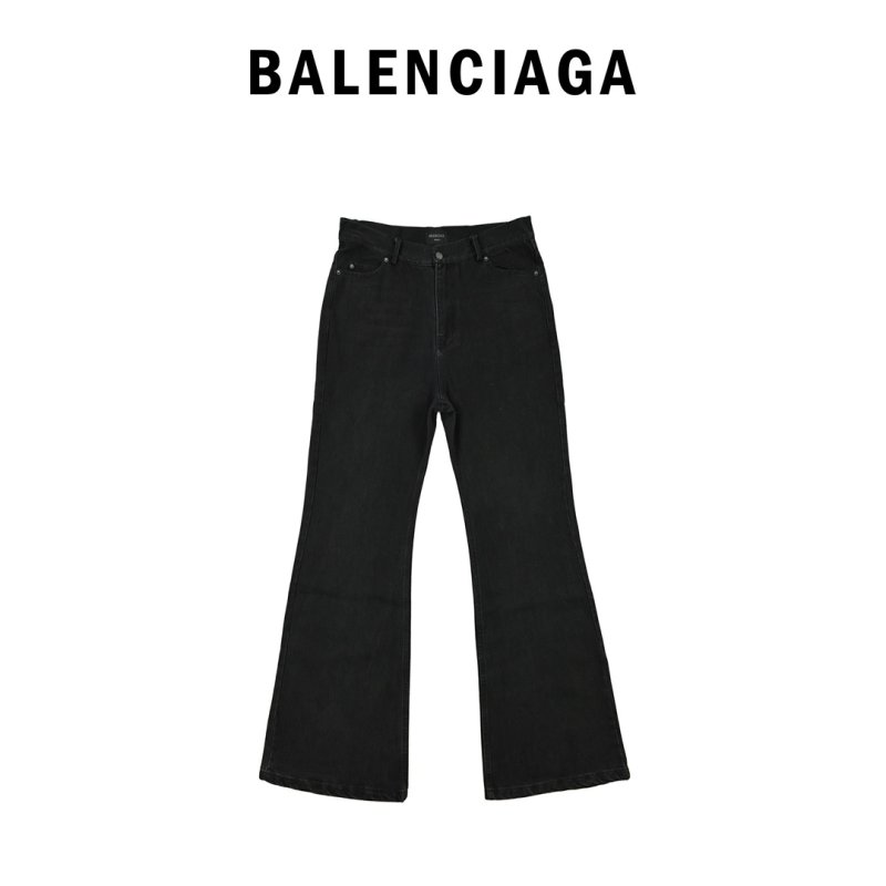 Black Wide-Leg Flare Trousers view