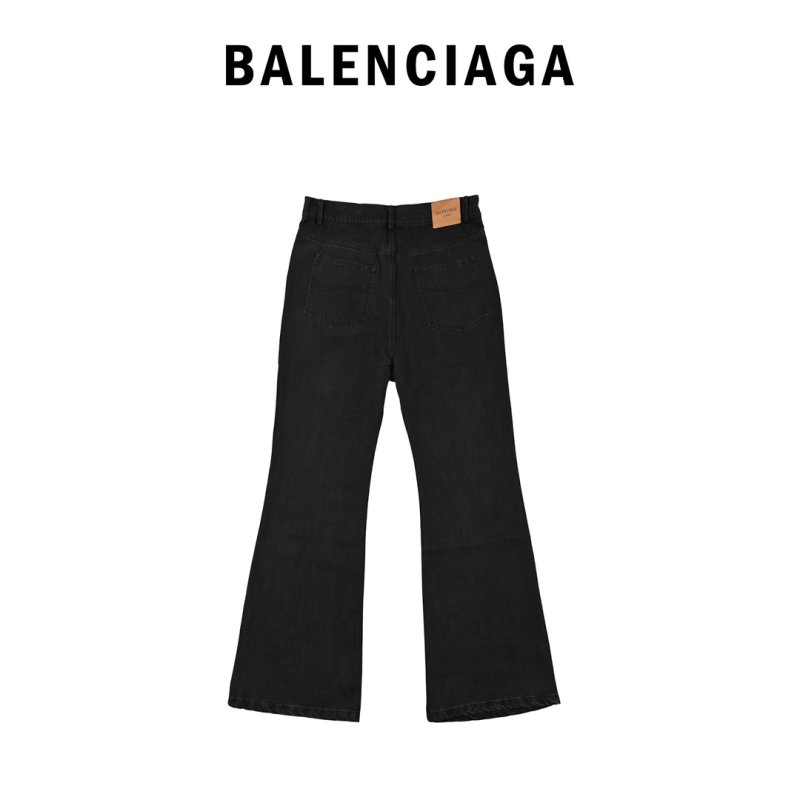 Black Wide-Leg Flare Trousers view