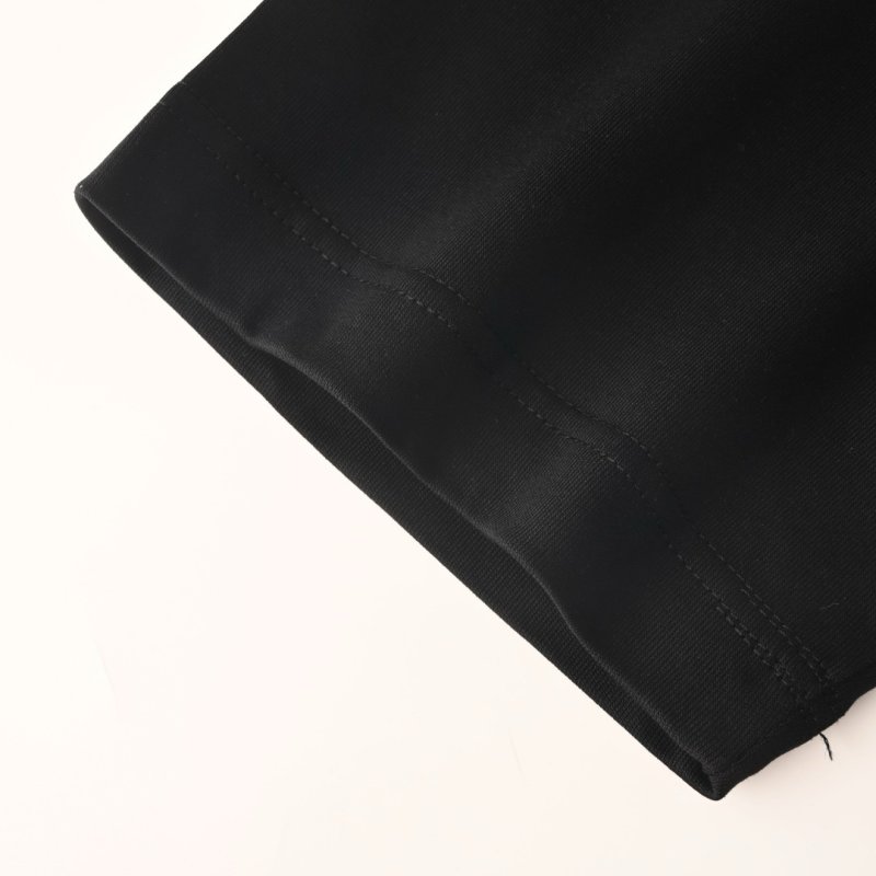 Black Short Sleeve T-Shirt with Cross & Flower Embroidery view