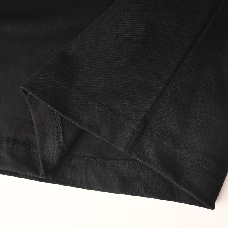 Black Short Sleeve T-Shirt with Cross & Flower Embroidery view