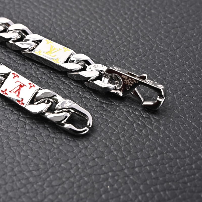 Louis Vuitton LV Mosaic Enamel Letter Metal Chain Bracelet view