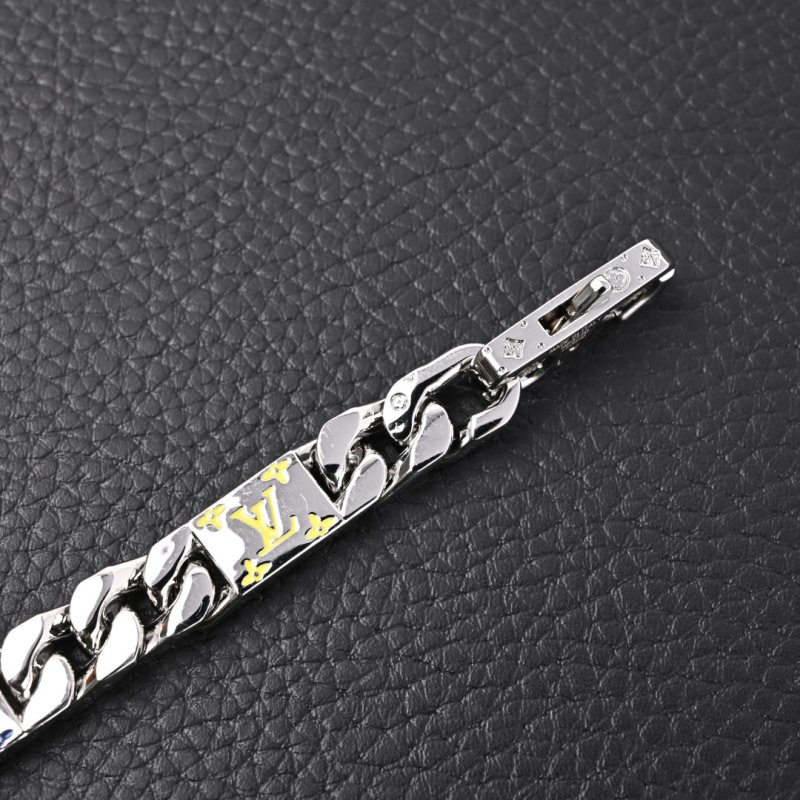 Louis Vuitton LV Mosaic Enamel Letter Metal Chain Bracelet view