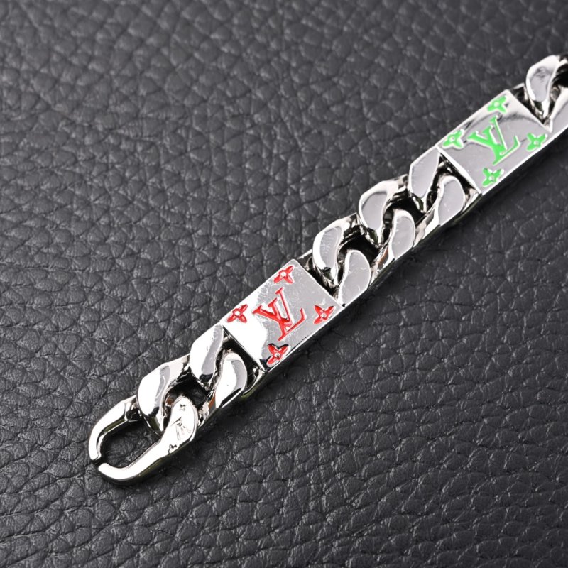 Louis Vuitton LV Mosaic Enamel Letter Metal Chain Bracelet view