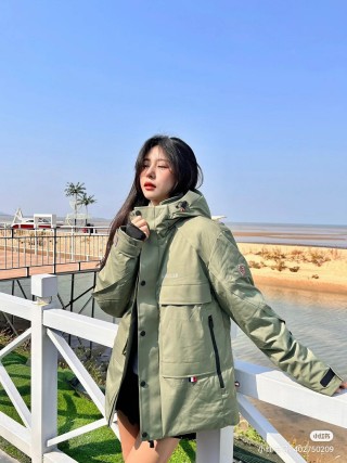 Sage Green Quilted Down Jacket with Hood
