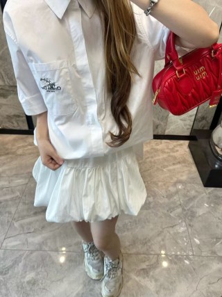 White Embroidered Pocket Shirt view 2