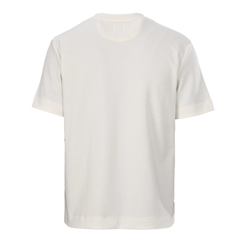 White Graphic Pocket T-Shirt with Embroidered Detail view