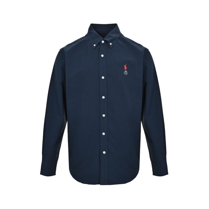 Polo Ralph Lauren Women's Navy Oxford Button-Up Shirt view