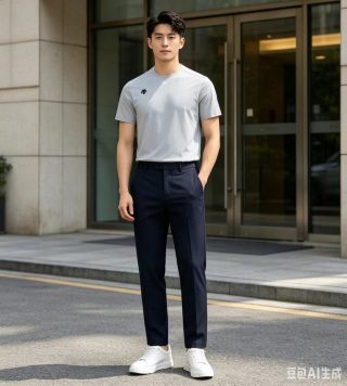 Men's Light Gray Short Sleeve T-Shirt view 5