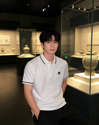 Chanel Cream Polo Shirt with Contrast Trim view 7