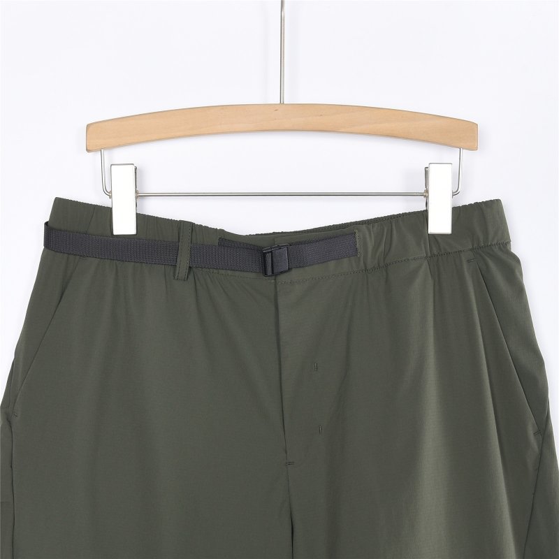 Olive Green Cargo Shorts with Belt view
