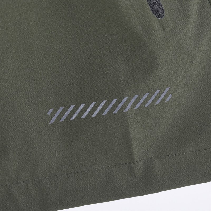 Olive Green Cargo Shorts with Belt view