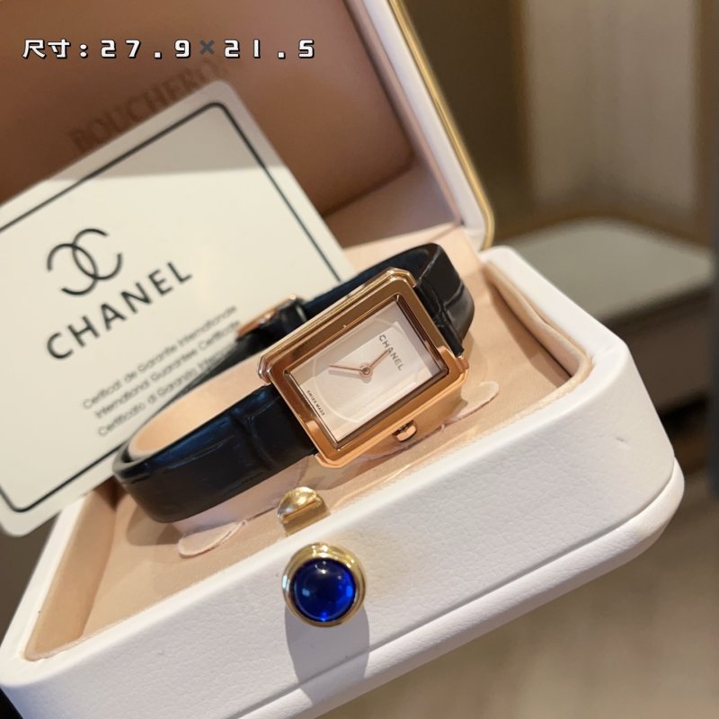 Chanel Boy·Friend H4883 Rose Gold Crocodile Strap Watch