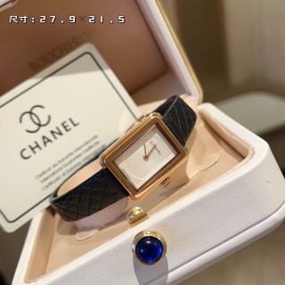 Chanel Boy·Friend H4883 Rose Gold Crocodile Strap Watch view 3