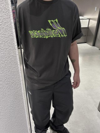 Black Neon Graphic Oversized T-Shirt view 1