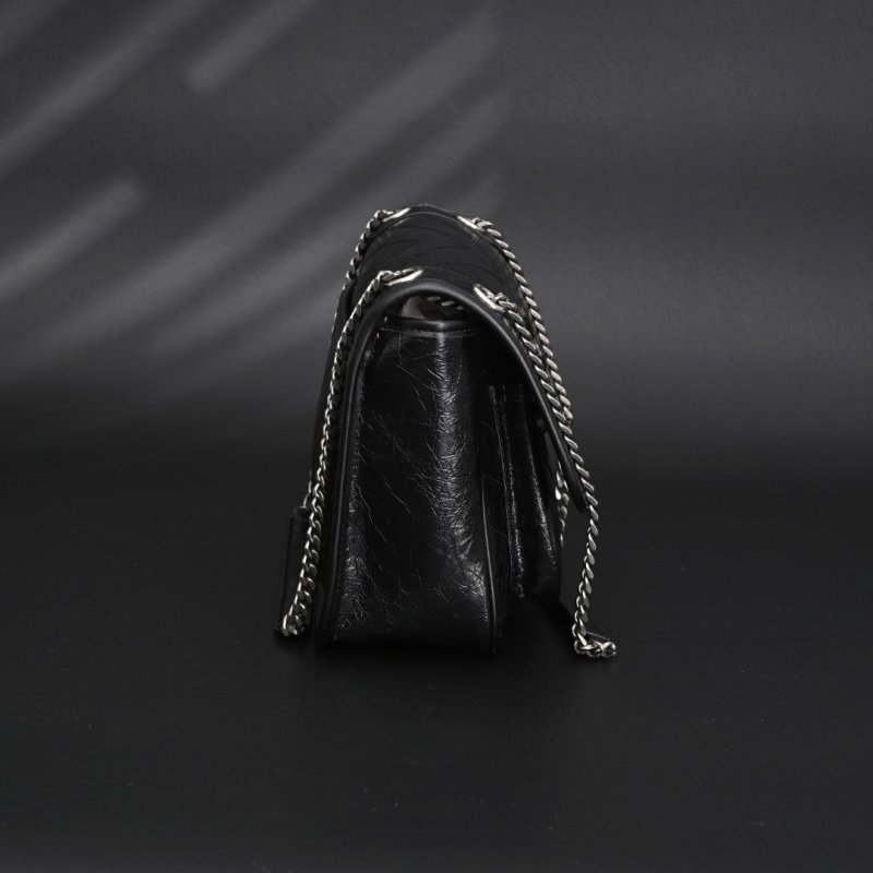 Saint Laurent Niki Black Leather Chain Shoulder Bag view