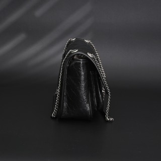 Saint Laurent Niki Black Leather Chain Shoulder Bag view 3