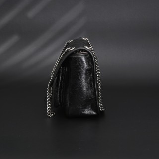 Saint Laurent Niki Black Leather Chain Shoulder Bag view 5