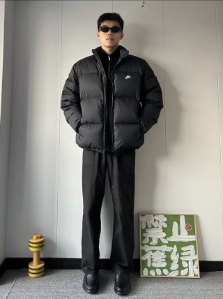 Nike Black Puffer Down Jacket