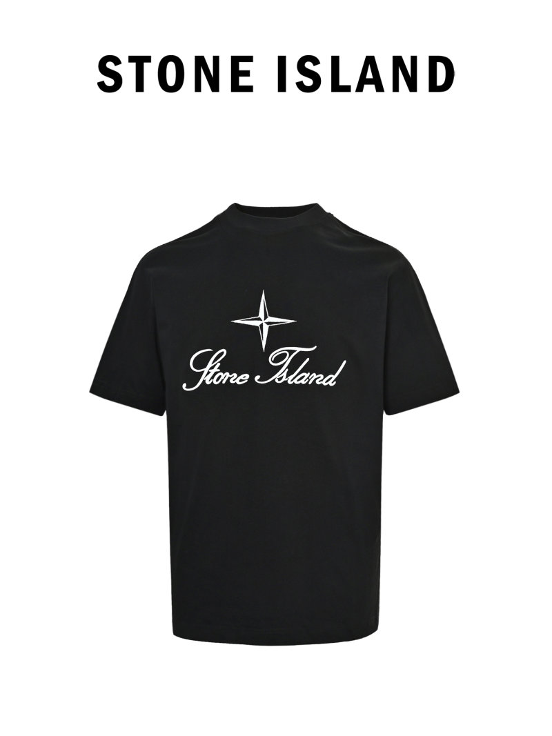 Stone Island Black Logo T-Shirt view