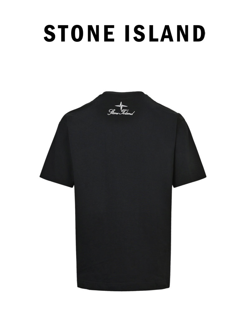 Stone Island Black Logo T-Shirt view