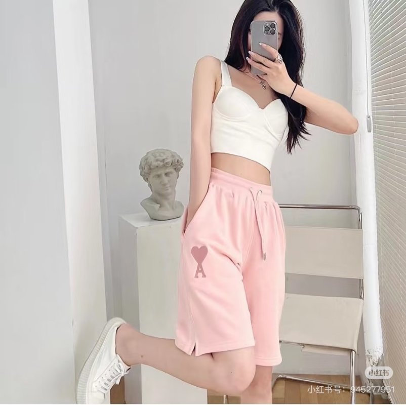 Pink Heart Logo Shorts