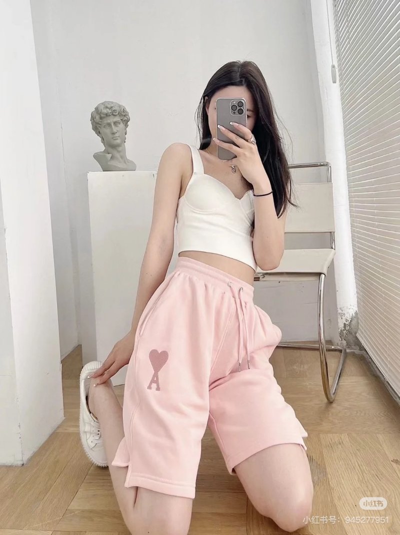 Pink Heart Logo Shorts view