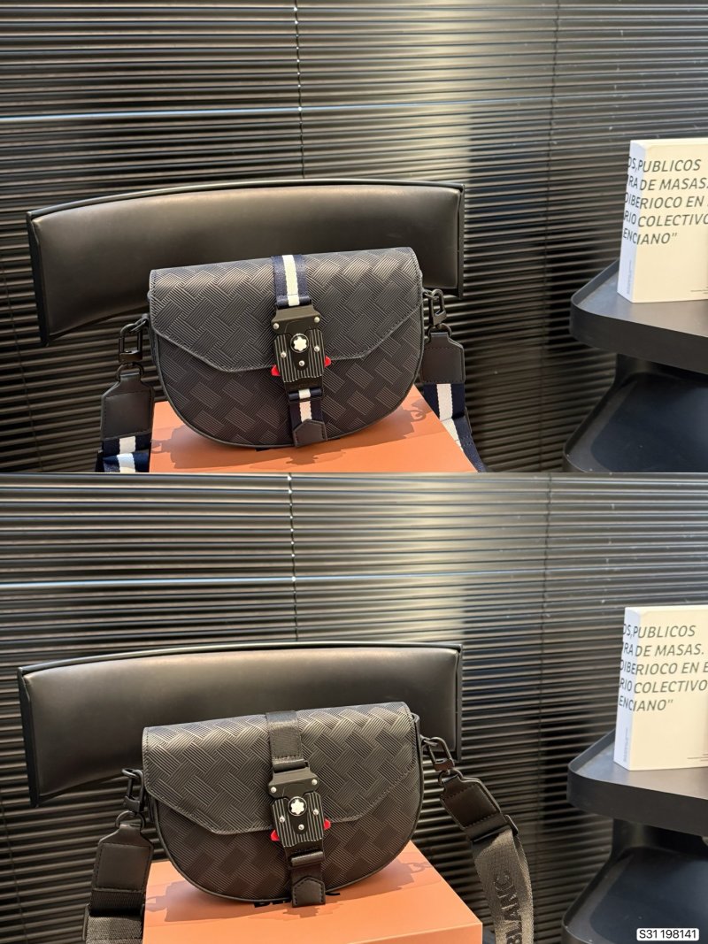 Montblanc Sartorial 3.0 Round Envelope Crossbody Bag Black