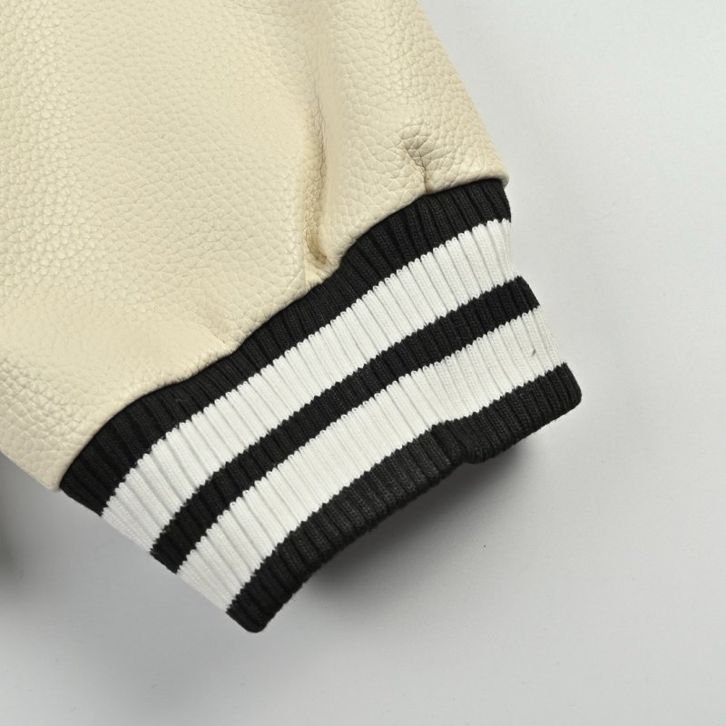 Love is Good Black & White Varsity Bomber Jacket view