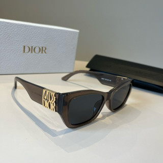 Dior Logo Sunglasses - Brown Frame with Dark Lens