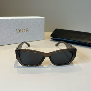Dior Logo Sunglasses - Brown Frame with Dark Lens view 2
