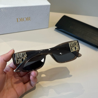 Dior Logo Sunglasses - Brown Frame with Dark Lens view 4