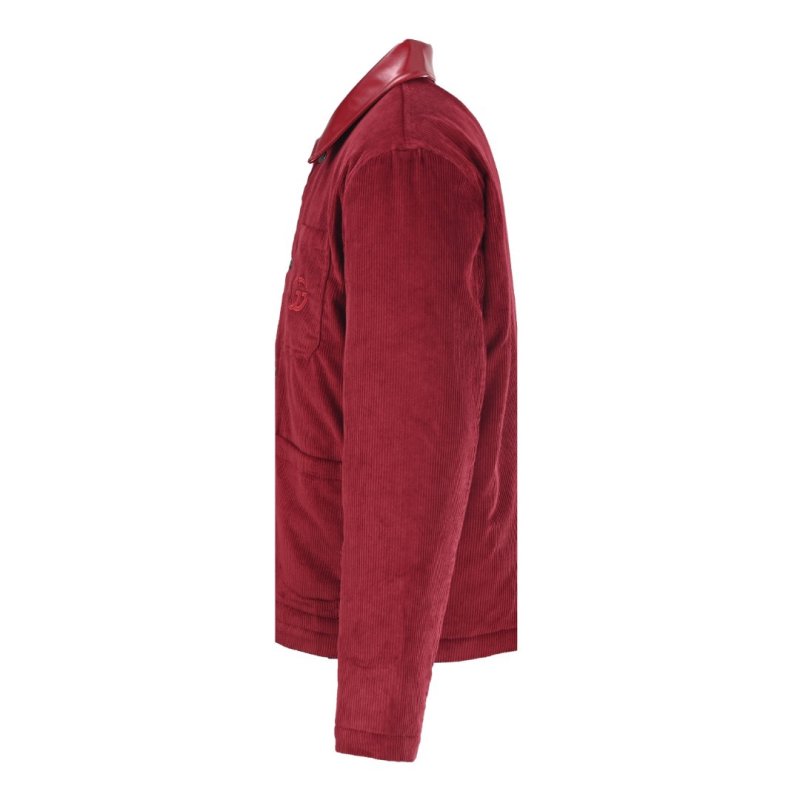 Gucci Embroidered Corduroy Jacket Wine Red view