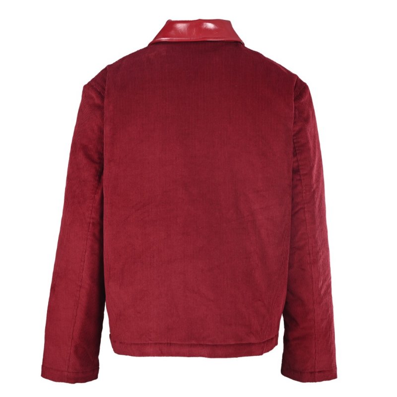 Gucci Embroidered Corduroy Jacket Wine Red view