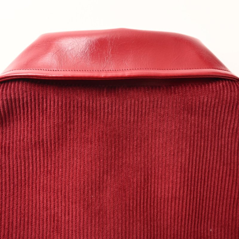 Gucci Embroidered Corduroy Jacket Wine Red view
