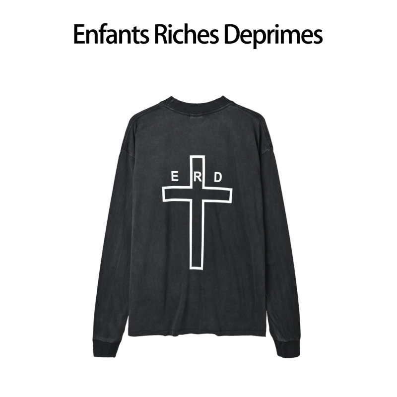 Black Oversized Graphic Text Long Sleeve T-Shirt view