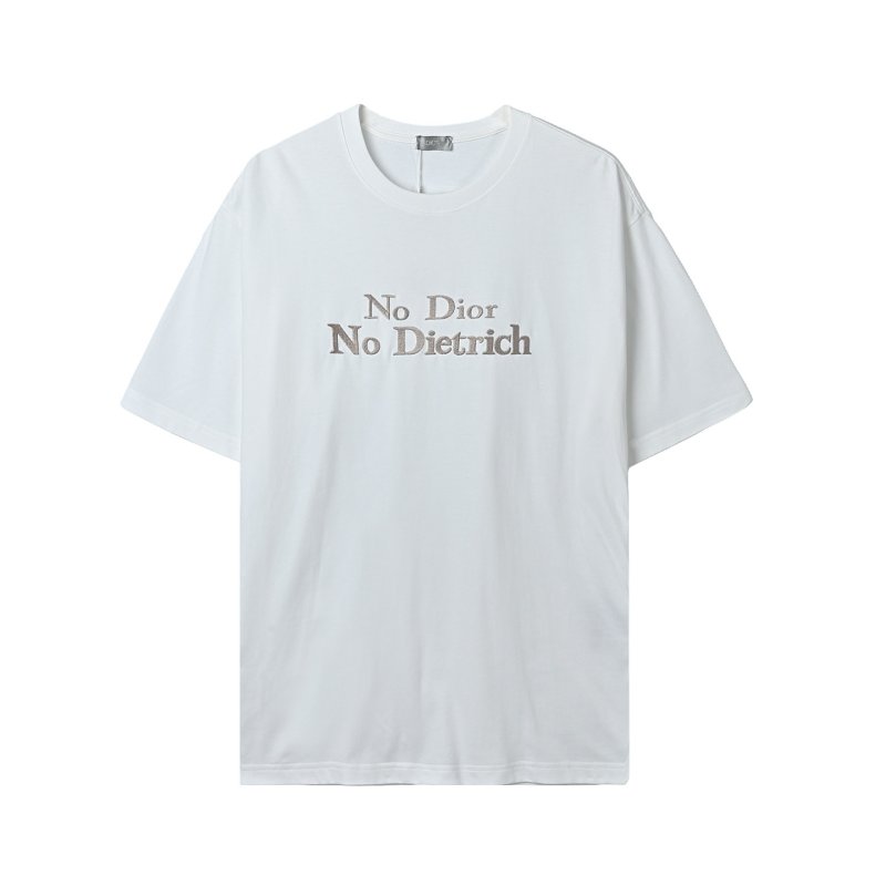 Premium White Embroidered Logo Short Sleeve T-Shirt view