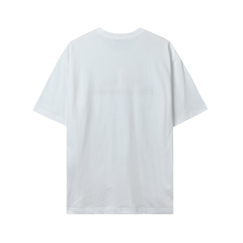Premium White Embroidered Logo Short Sleeve T-Shirt view