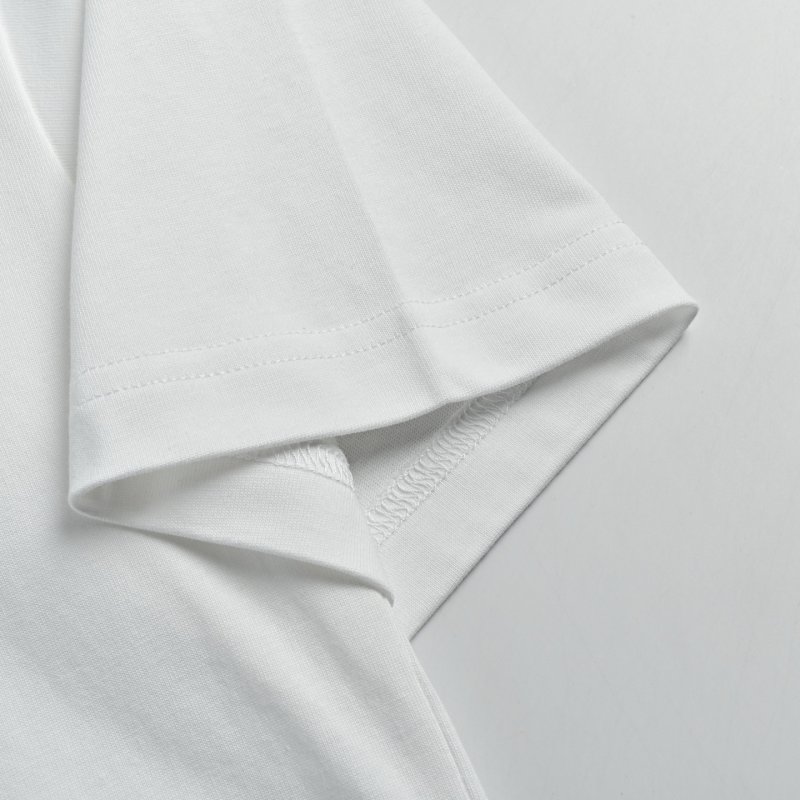 Premium White Embroidered Logo Short Sleeve T-Shirt view