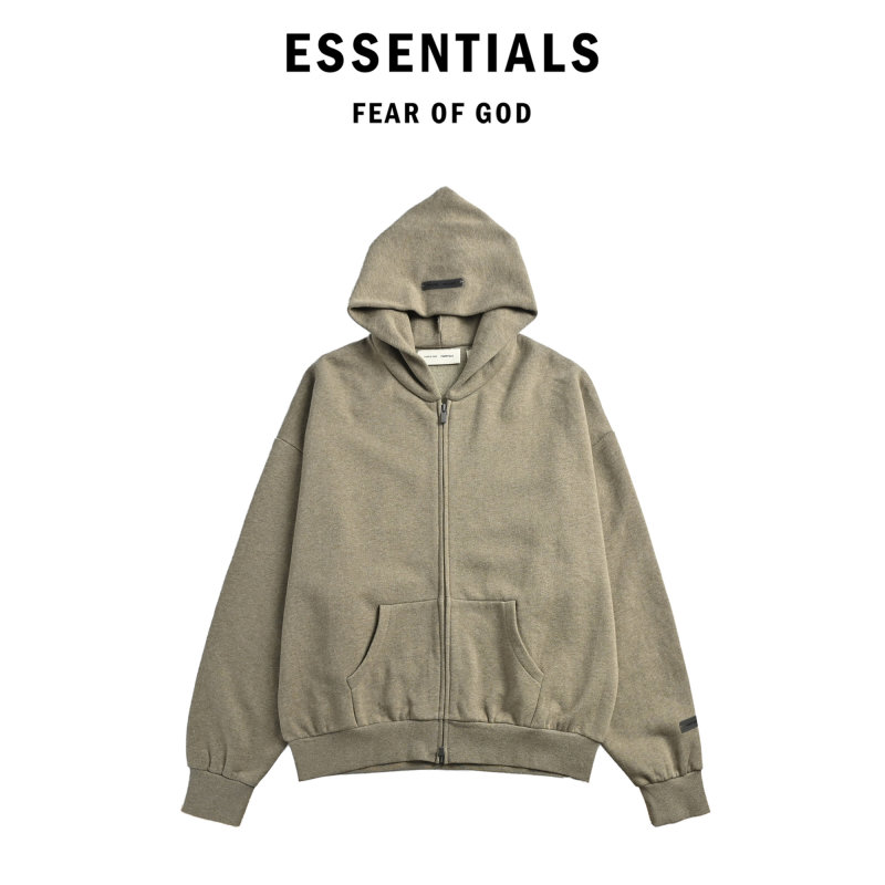 Essentials Fear of God Taupe Pullover Hoodie view