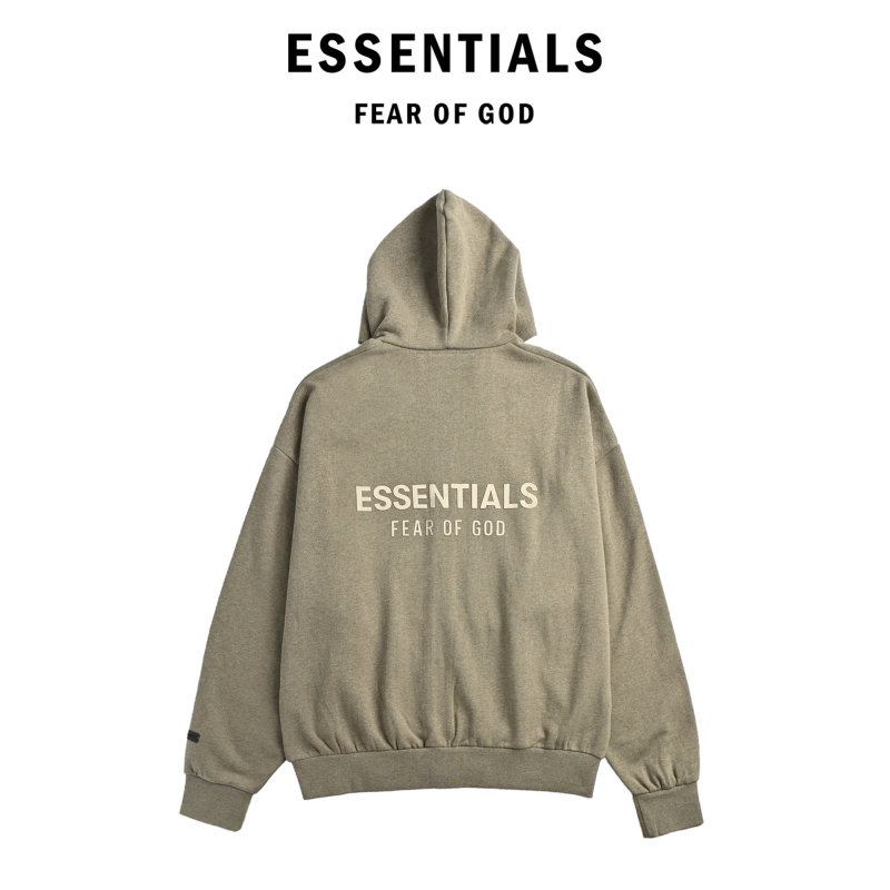 Essentials Fear of God Taupe Pullover Hoodie view