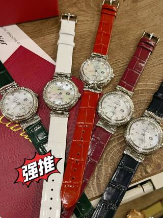 Omega DeVille Butterfly Diamond Bezel Steel Watch Silver view 6