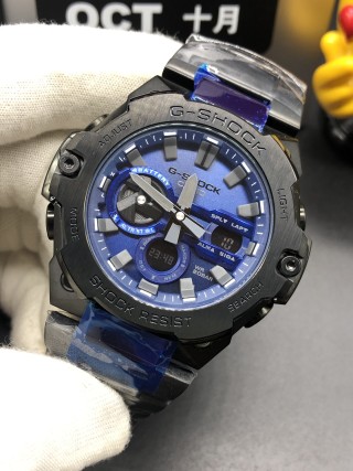 Casio G-SHOCK GST-B400 Black Blue Steel Watch view 3