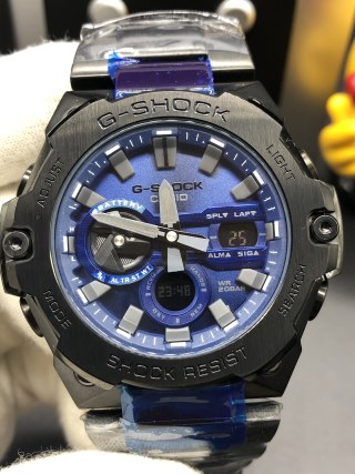 Casio G-SHOCK GST-B400 Black Blue Steel Watch view 4