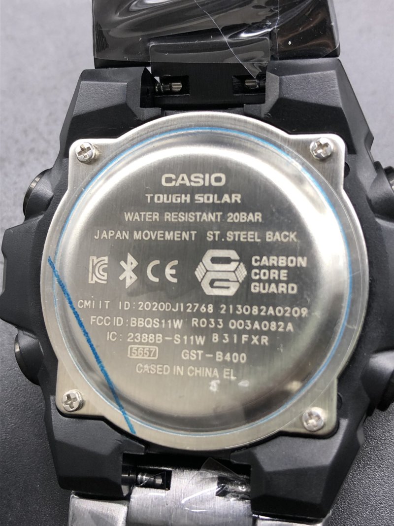 Casio G-SHOCK GST-B400 Black Blue Steel Watch view