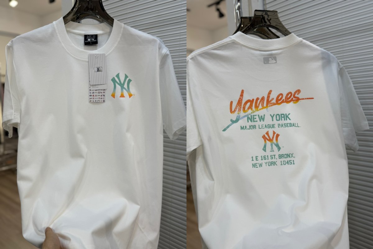 MLB Floral Back Print Oversized T-Shirt White view