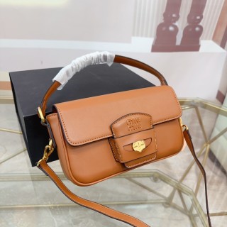 Miu Miu Gold Coin Leather Shoulder Bag Burgundy view 3