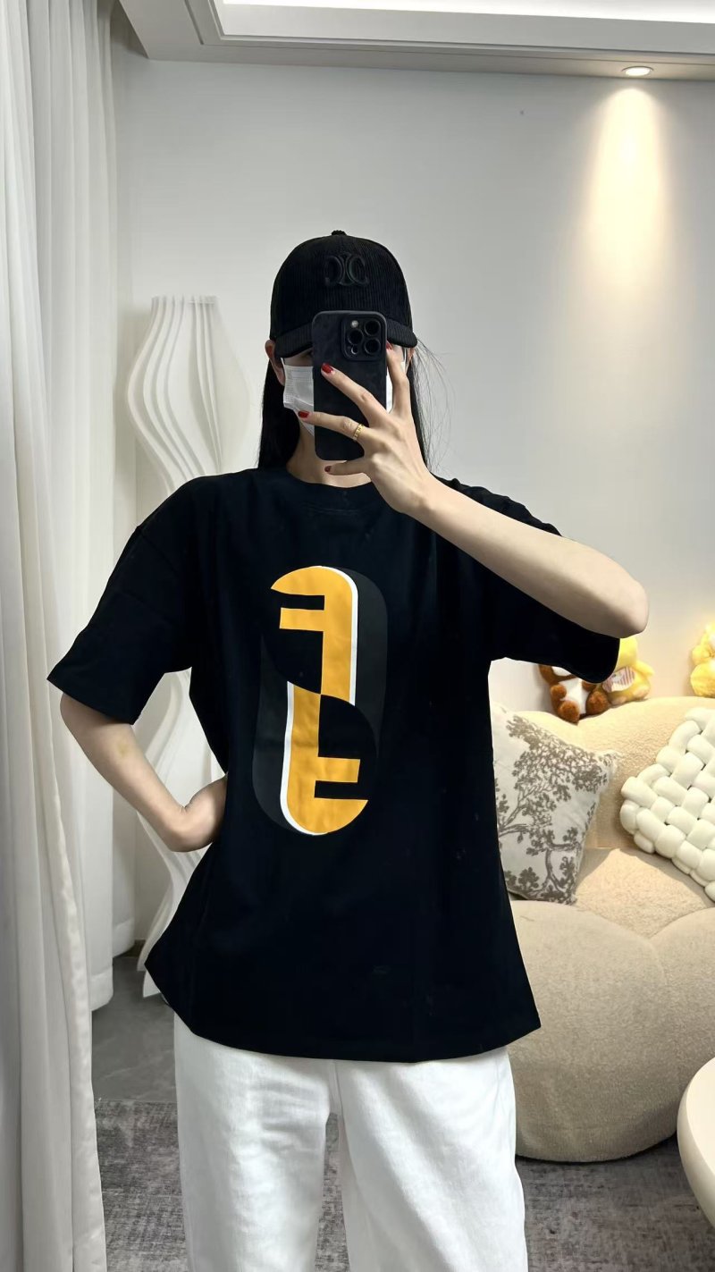 Essentials Black T-Shirt with Yellow Graphic Print view
